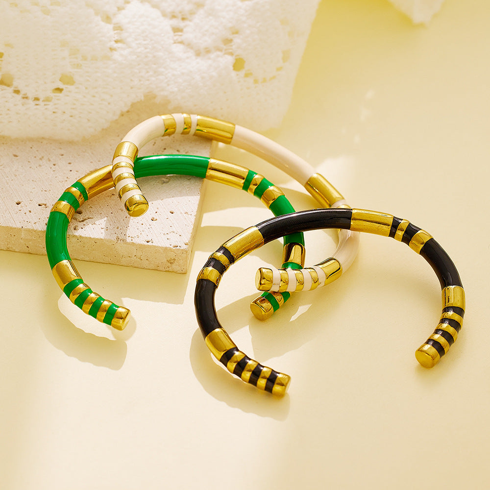 Wholesale Titanium Steel Drip Oil Bracelet ACC-BT-Feif004