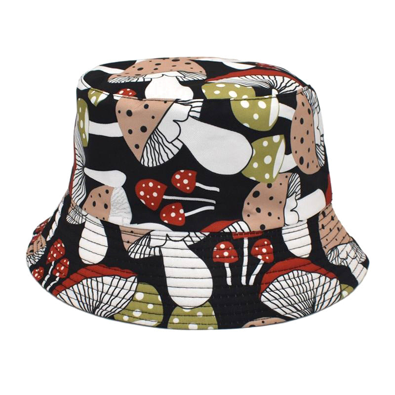 Wholesale Colorful Mushroom Pattern Bucket Hat ACC-HT-ShunMa003