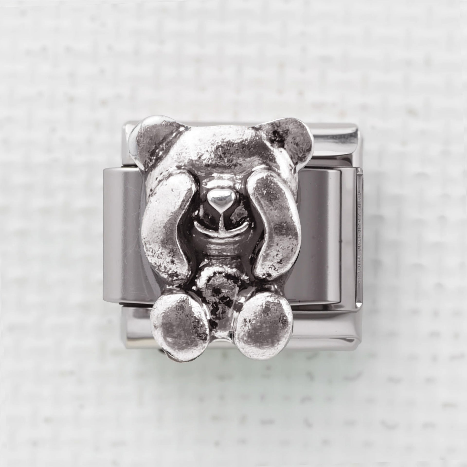 Wholesale 5pcs Italian Charm Bracelet 9mm DIY Splicing Perfume Bottle Bear Stainless Steel Composable Bracelet