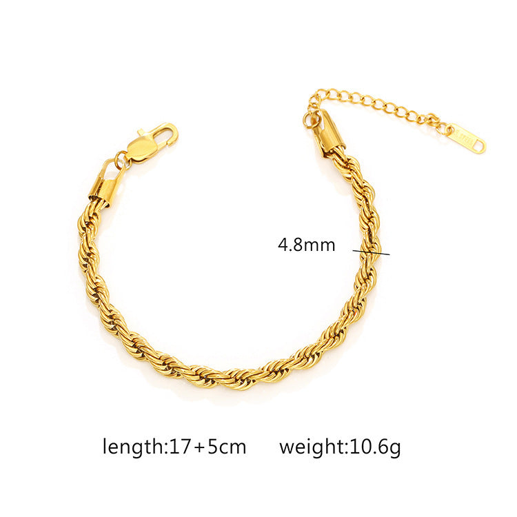Wholesale Stainless steel plated 18K gold bracelet