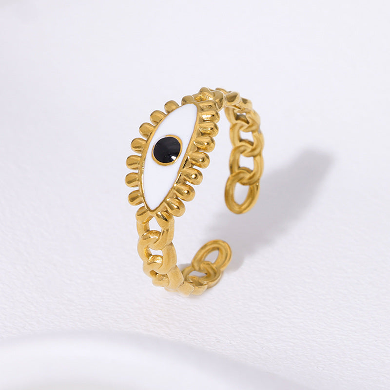 Wholesale Stainless Steel Rings Open 18K Gold Plated Rings ACC-RS-Manguo004