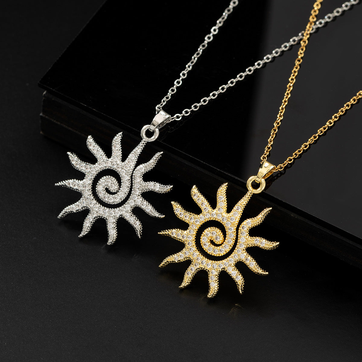 Wholesale Star Pendant Necklace Copper Sweater Chain Trendy Jewelry Accessory Boutique Resale Gift