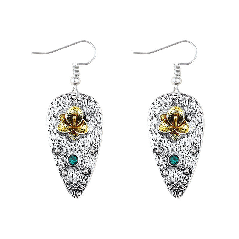 Wholesale  Personalized Simple Drop Earrings with Irregular Alloy Ear Jewelry