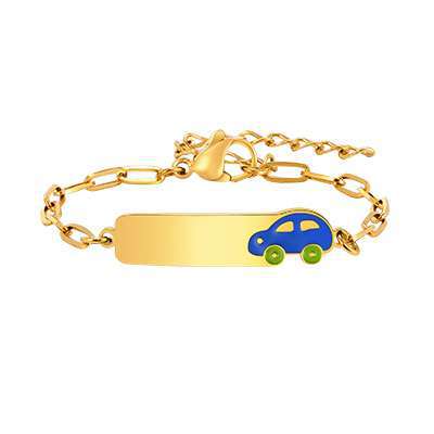 Wholesale Stainless Steel Gold Tone Resin Cute Bracelet For Women Kids Fashion Jewelry Accessory Everyday Casual Gift