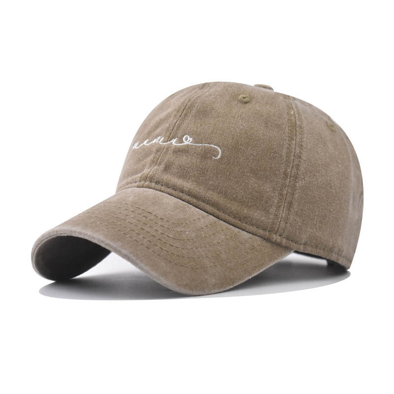 Wholesale Distressed Embroidered Letter Baseball Cap Cotton Adjustable Black Hat Fashion Accessory Gift Boutique Resale