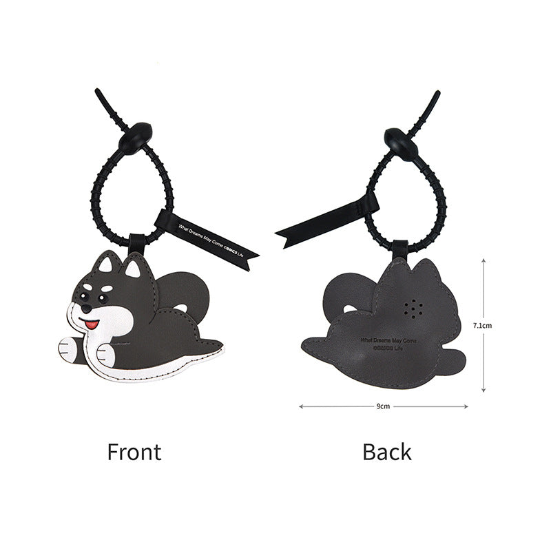 Wholesale Leather Squeaky Dog Keychain Car Hanging Charm Decorative Gift