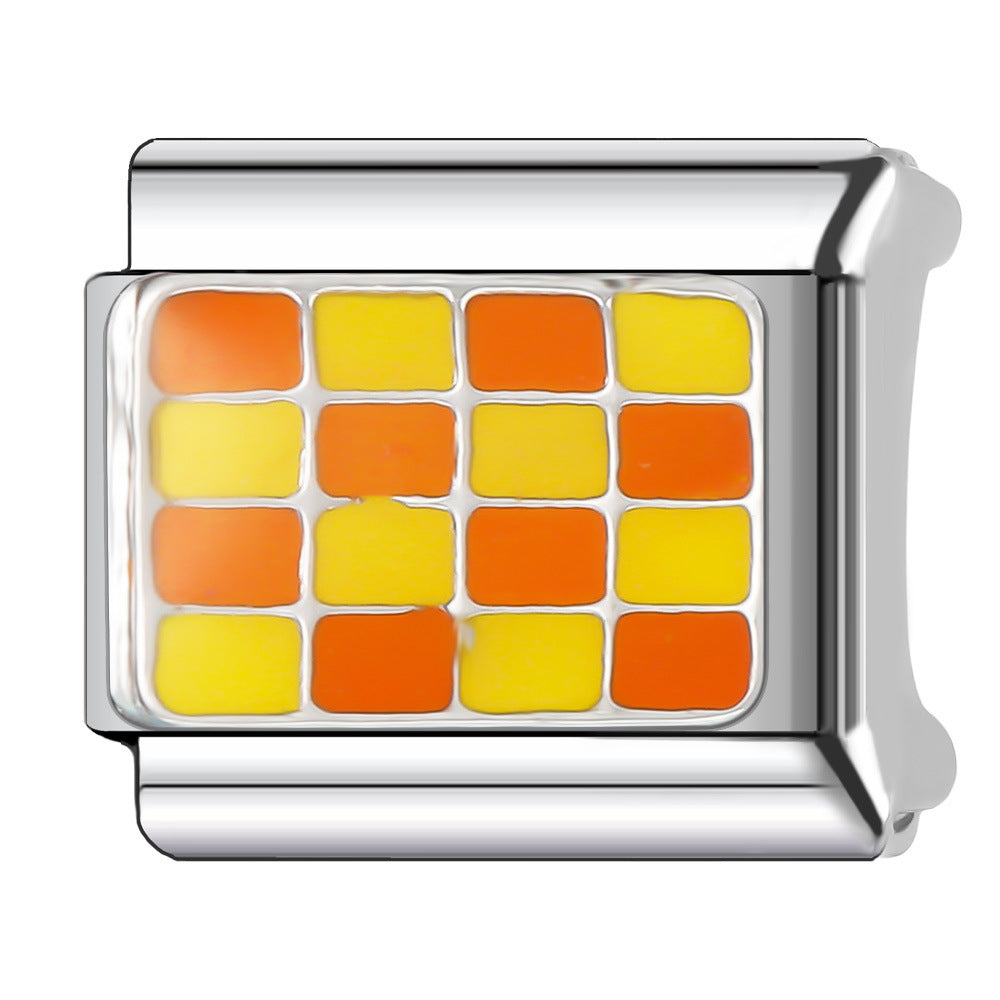 Wholesale Italian Charm Bracelet 9mm DIY Splicing Versatile Grid Series Stainless Steel Composable Bracelet