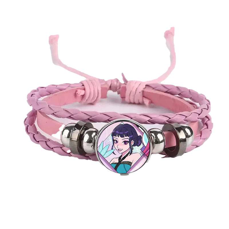 Wholesale Demon Hunter Bracelet Time Gem Bracelet Men and Women All-match Braided Black Bracelet kpop