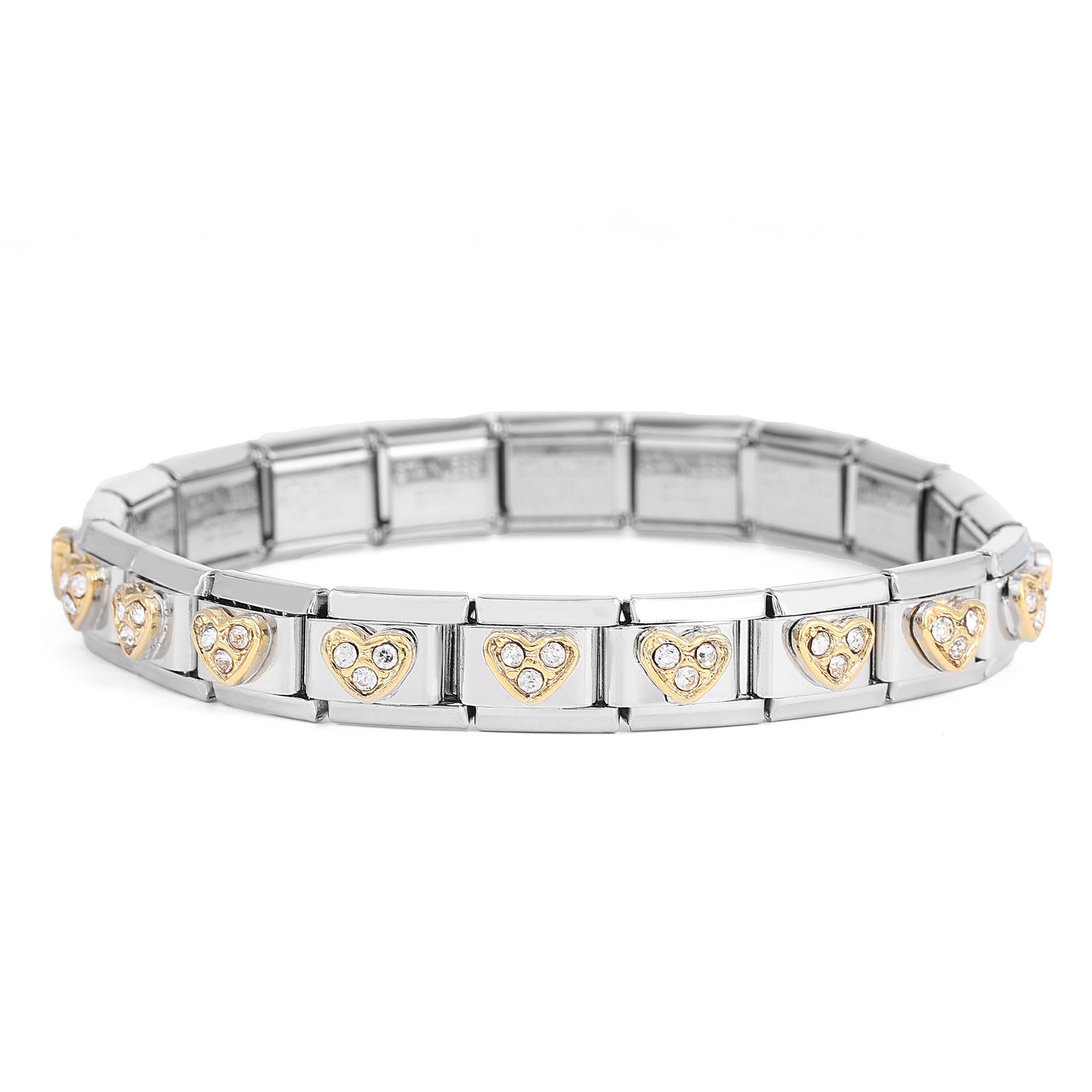 Wholesale 5pcs Italian Charm Bracelet 9mm DIY Spliced Removable Stainless Steel Rainbow Composable Bracelet ACC-BT-XY021