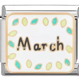 Wholesale 10pcs Italian Charm Bracelet 9mm DIY Splicing Removable Month Stainless Steel Composable Bracelet