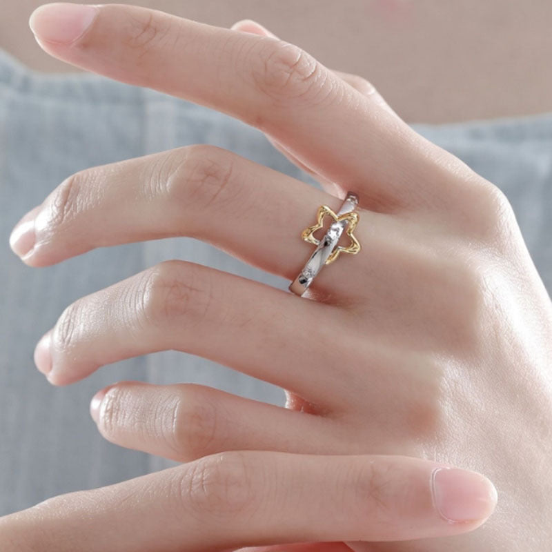 Wholesale Flower Butterfly Copper Open Ring Trendy Women S Adjustable Jewelry Accessory Gift