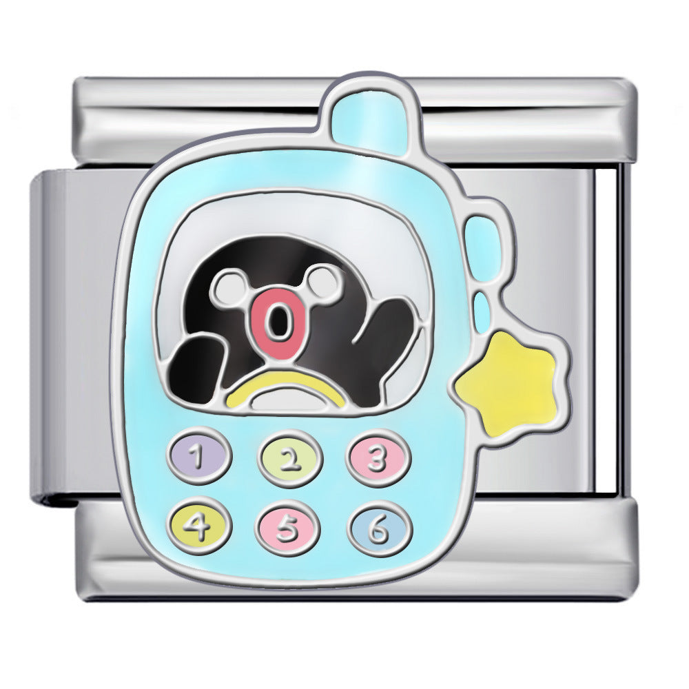 Wholesale 5pcs Italian Charm Bracelet 9mm DIY Splicing Cute Creative Stainless Steel Composable Bracelet