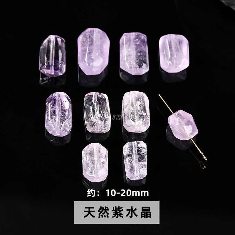 Wholesale Boutique Natural Crystal Loose Beads Irregular Assorted Aquamarine Black Gold White Purple Pink DIY Jewelry Accessory