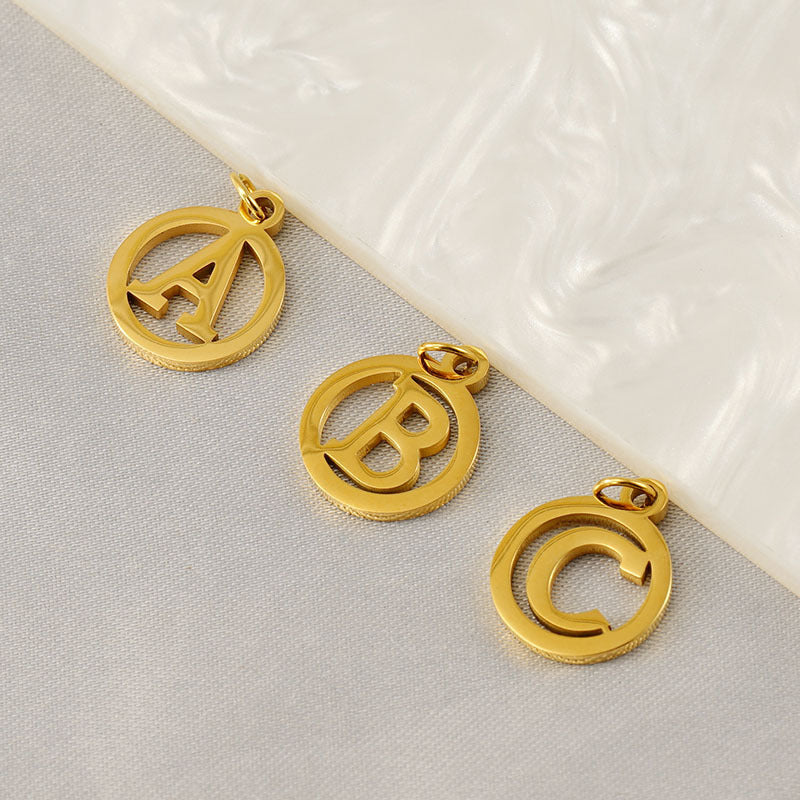 Wholesale Hollow letter Diy 26 English letter pendant