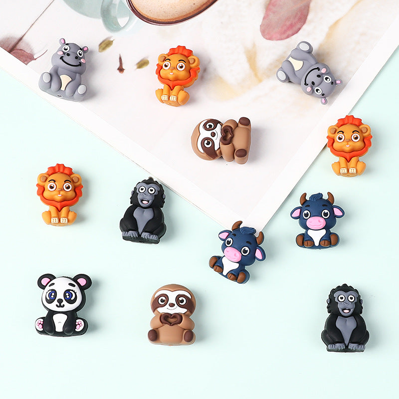 Wholesale 20pcs 3D sloth   Focal Beads DIY Bead Accessories