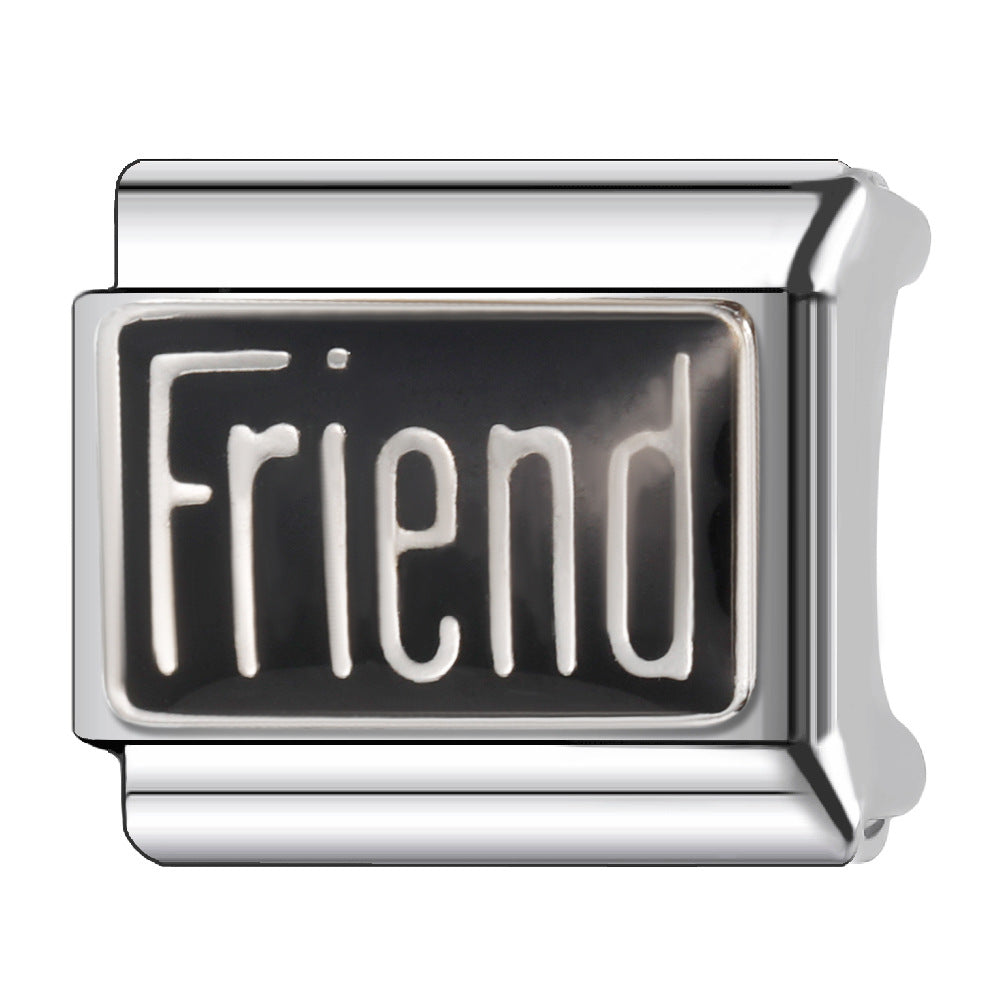 Wholesale Italian Charm Bracelet 9mm DIY Splicing Creative Pattern Stainless Steel Composable Bracelet