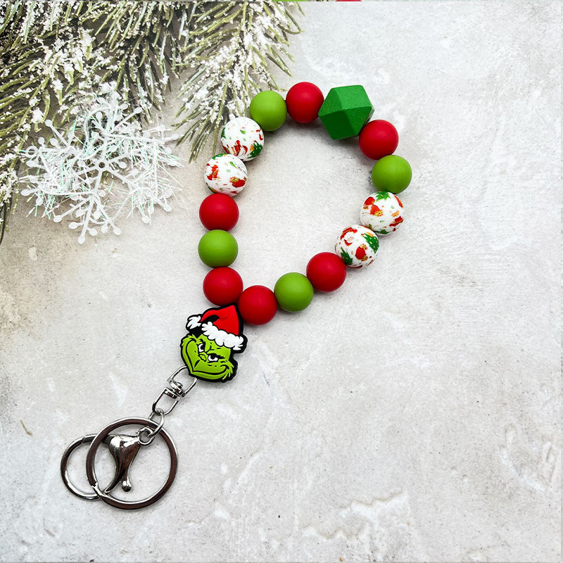 Wholesale Christmas Green Monster Series Wrist Keychain ACC-KC-JiuYa010