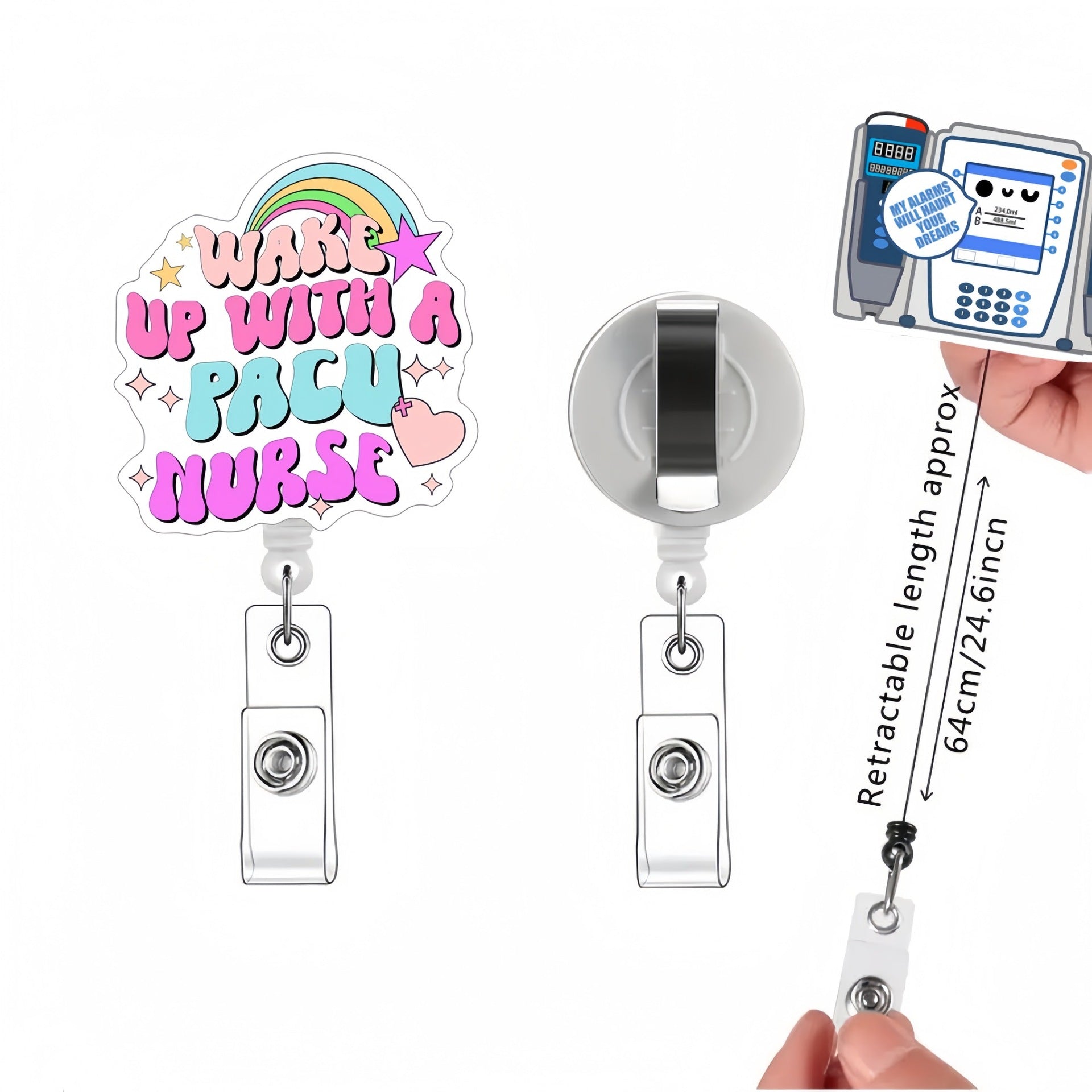 Wholesale Doctor Nurse Acrylic Badge Reels Keychains