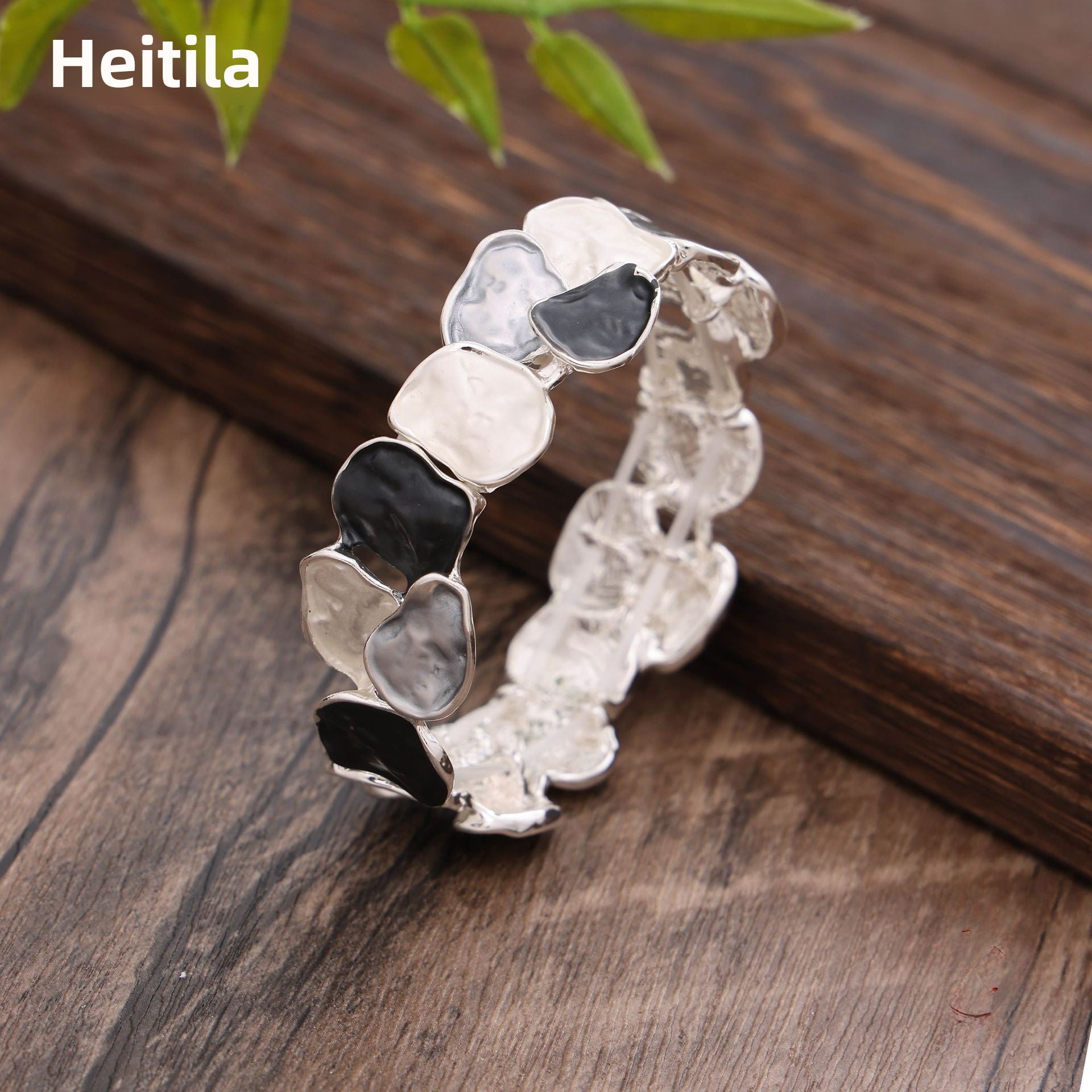 Wholesale  Colorful Geometric Square Alloy Elastic Zinc Alloy Bracelet