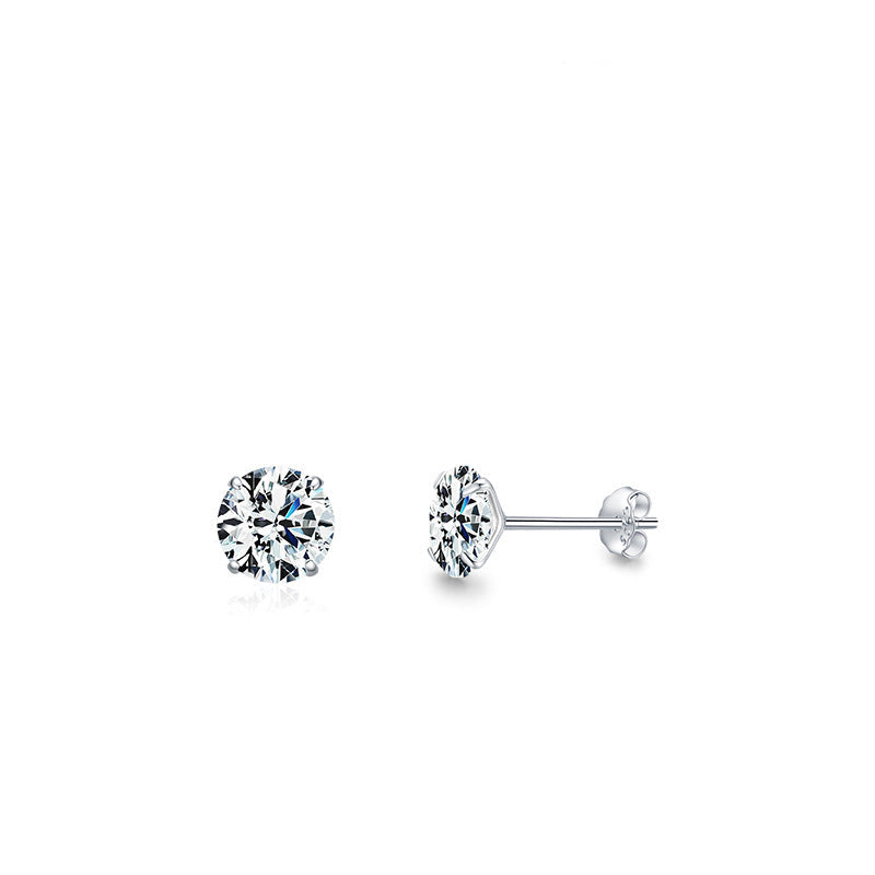 Wholesale  s925 Sterling Silver Super Flash Zircon Earrings