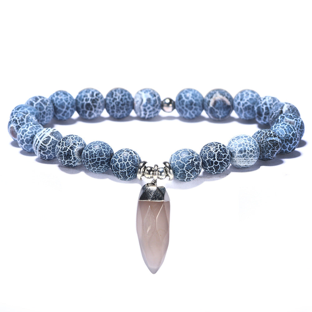 Wholesale light luxury tiger eye agate volcanic stone bracelet