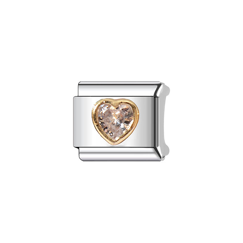 Wholesale Italian Charm Bracelet 9mm DIY Splicing Creative Pattern Stainless Steel Composable Bracelet