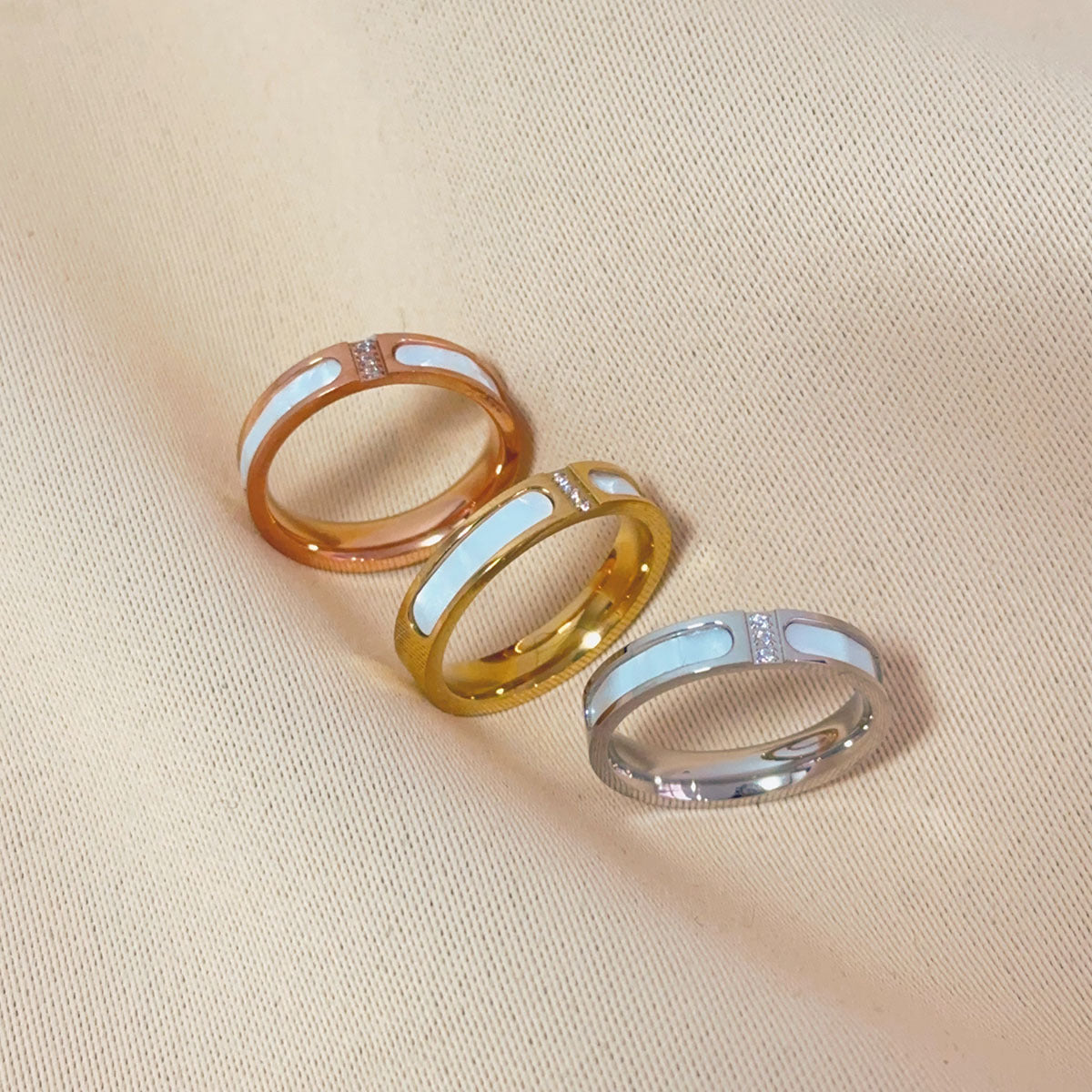 Wholesale  Diamond Ring Titanium Steel High-end Light Luxury  Ring