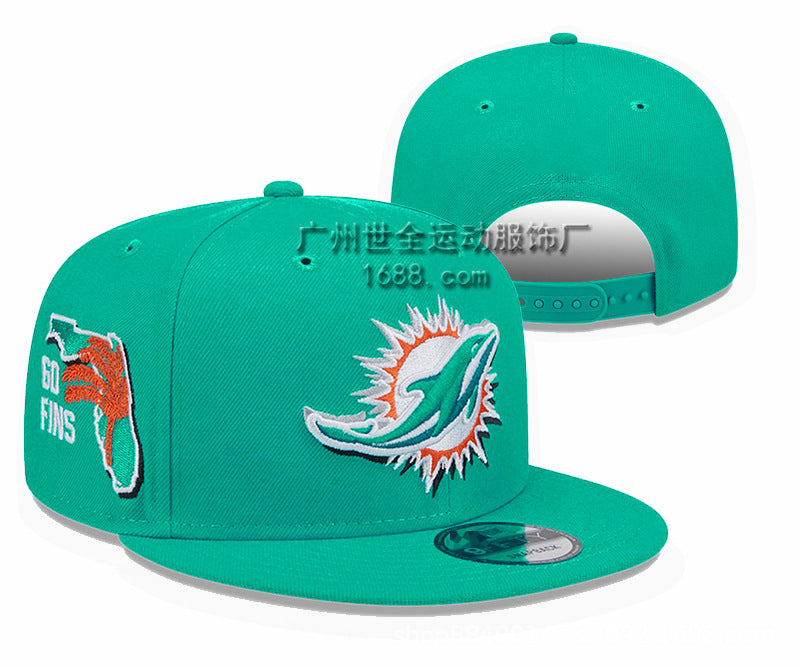 Wholesale Football Cap Embroidery Baseball Cap Flat Brim Hat ACCVIP-HT-ShiQuan001
