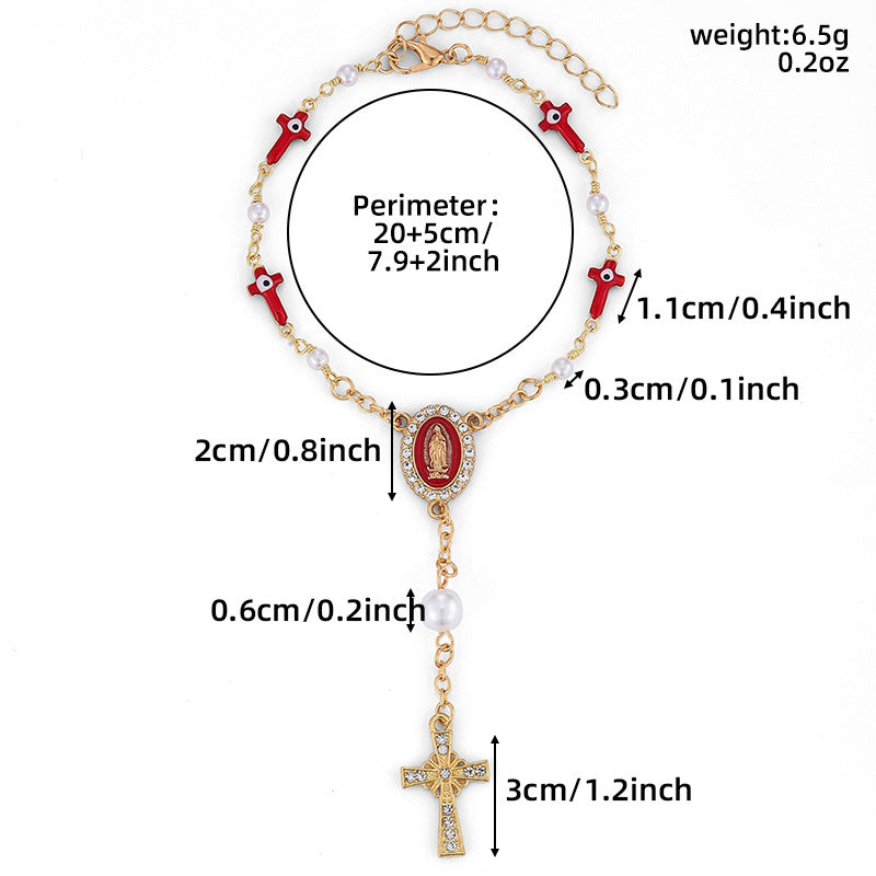 Wholesale Geometric Evil Eye Alloy Charm Bracelet Unisex Fashion Jewelry Accessory