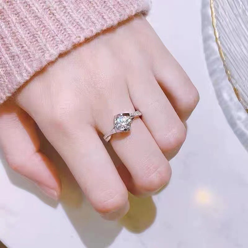 Wholesale Twisted Arm Micro Diamond Angel's Zircon 1 karat Rings