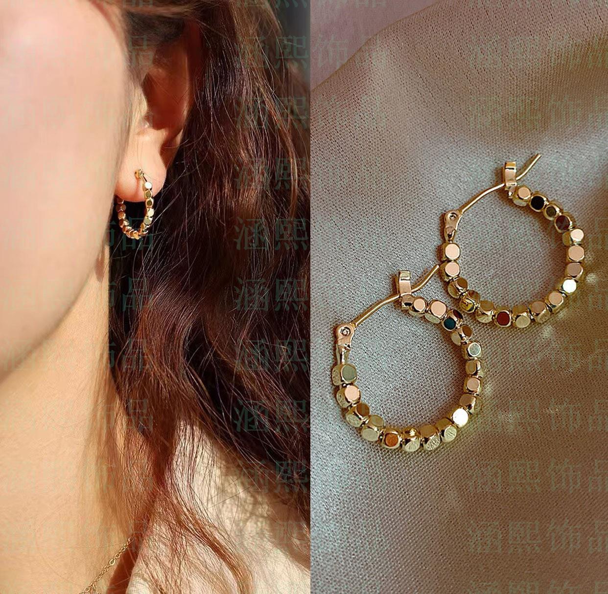 Wholesale 925 Silver Needle Exaggerated Irregular Metal Earrings Statemente Earrings ACC-ES-Hanxi007