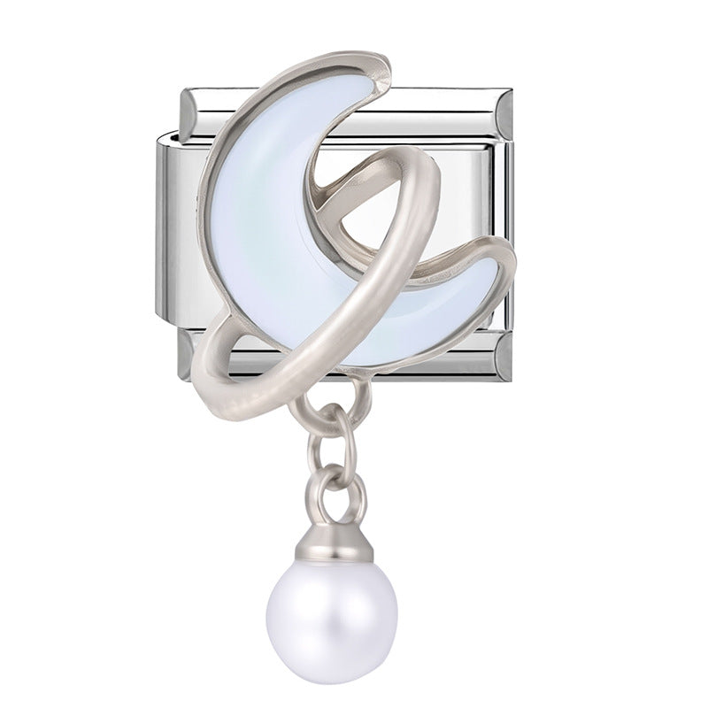 Wholesale Italian Charm Bracelet 9mm DIY Splicing Butterfly Patch Stainless Steel Composable Bracelet