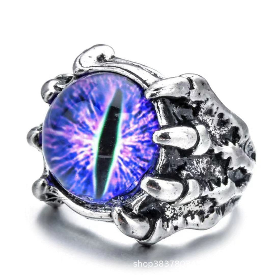 Wholesale Fashion Evil Eye Ring Adjustable Zinc Alloy Jewelry Accessory for Resale