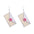 Wholesale Pink Valentine's Day Cute Cat Envelope Double Sided Acrylic Earrings