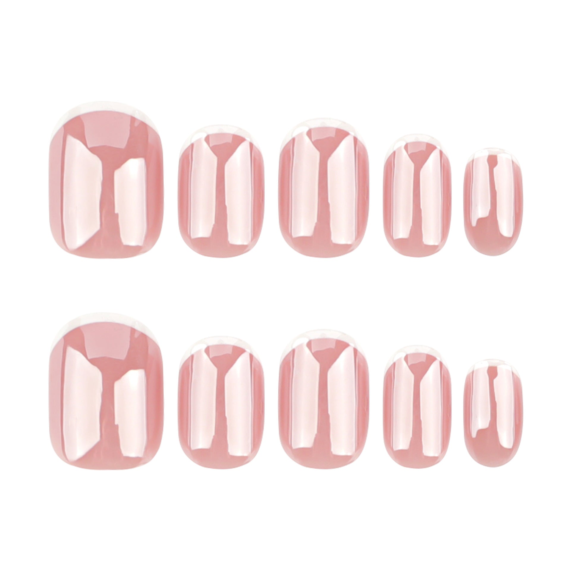 Wholesale 24 Pieces/box Nude Pink White Nails Kits Nail Stickers