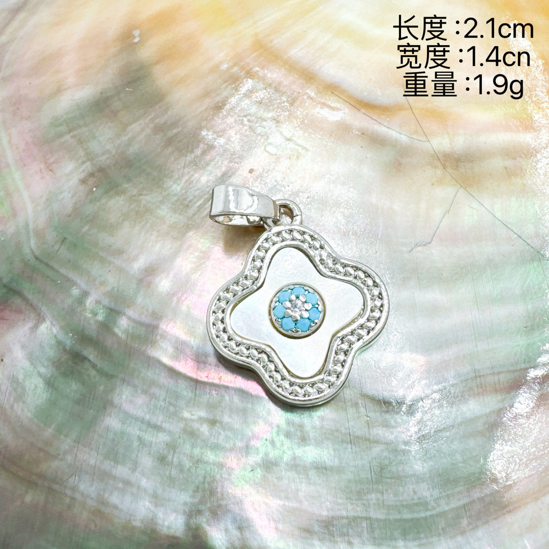 Wholesale Mother-of Pearl Pendant Necklace Gold Plated Copper European Style Fashion Accessory