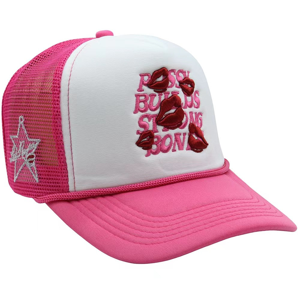Wholesale Lips Hat Mesh Cap Letters Embroidery Baseball Cap ACC-HT-JiangSheng001