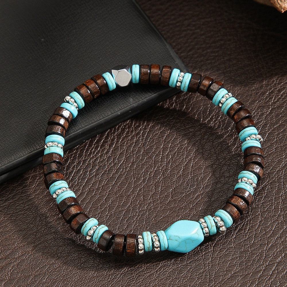 Wholesale Retro-style Fashionable Turquoise Beaded Bracelets