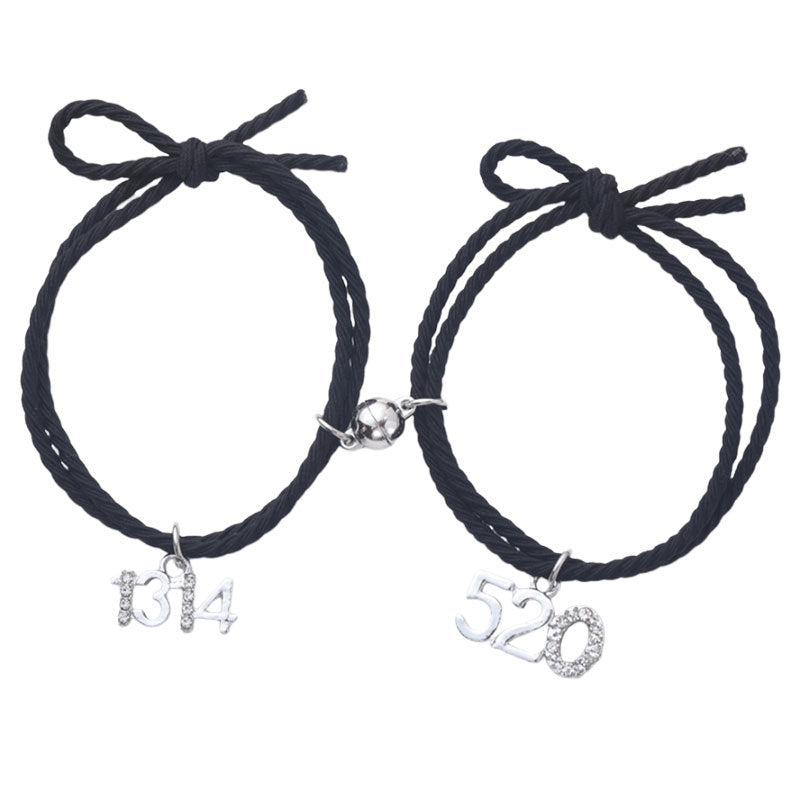 Wholesale letter couple magnetic hair band