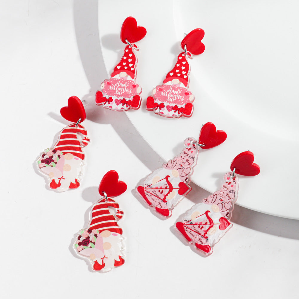 Wholesale Valentine's Day  love heart letters earrings