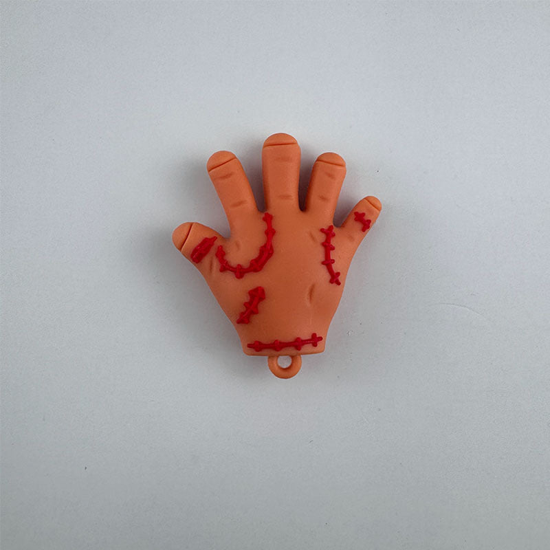 Wholesale 3D PVC Cartoon Pumpkin Pendant Keychain  Decorative Accessory