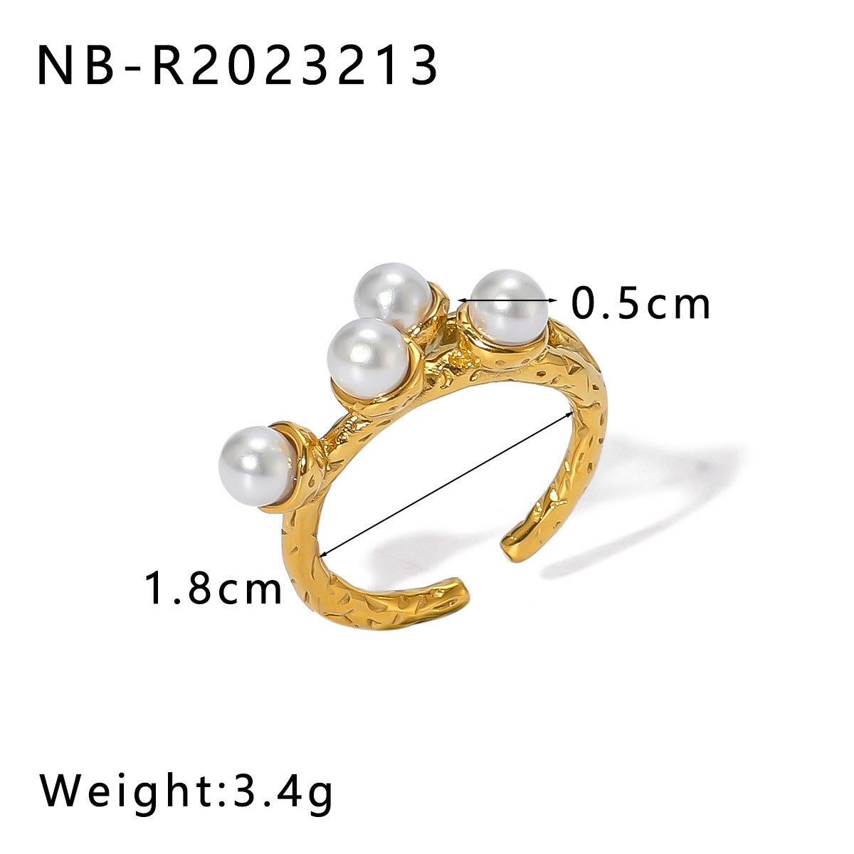 Wholesale 18K Gold Stainless Steel Irregular Round Rings ACC-RS-XinY015
