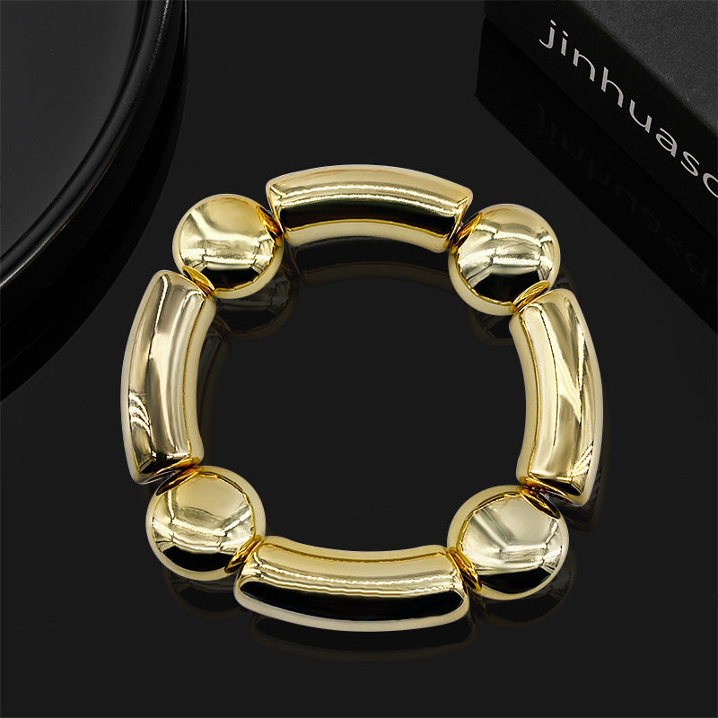 Wholesale Women S Resin Beaded Stretch Bracelet With Heart Water Drop Design Fashion Jewelry Accessory For Casual Everyday Wear