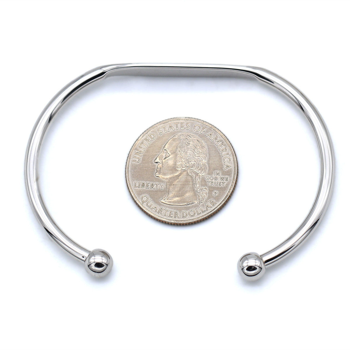 Bracciale con apertura a forma di C in acciaio inossidabile all'ingrosso