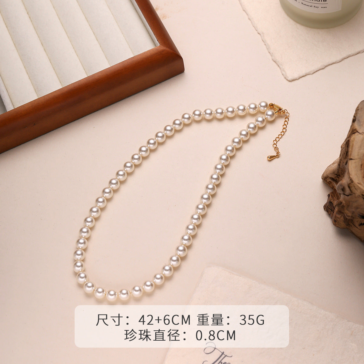 Wholesale Middle  Oil Painting Pearl Necklace Light Luxury Necklace