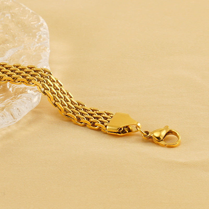 Wholesale  woven bracelet retro titanium steel  jewelry