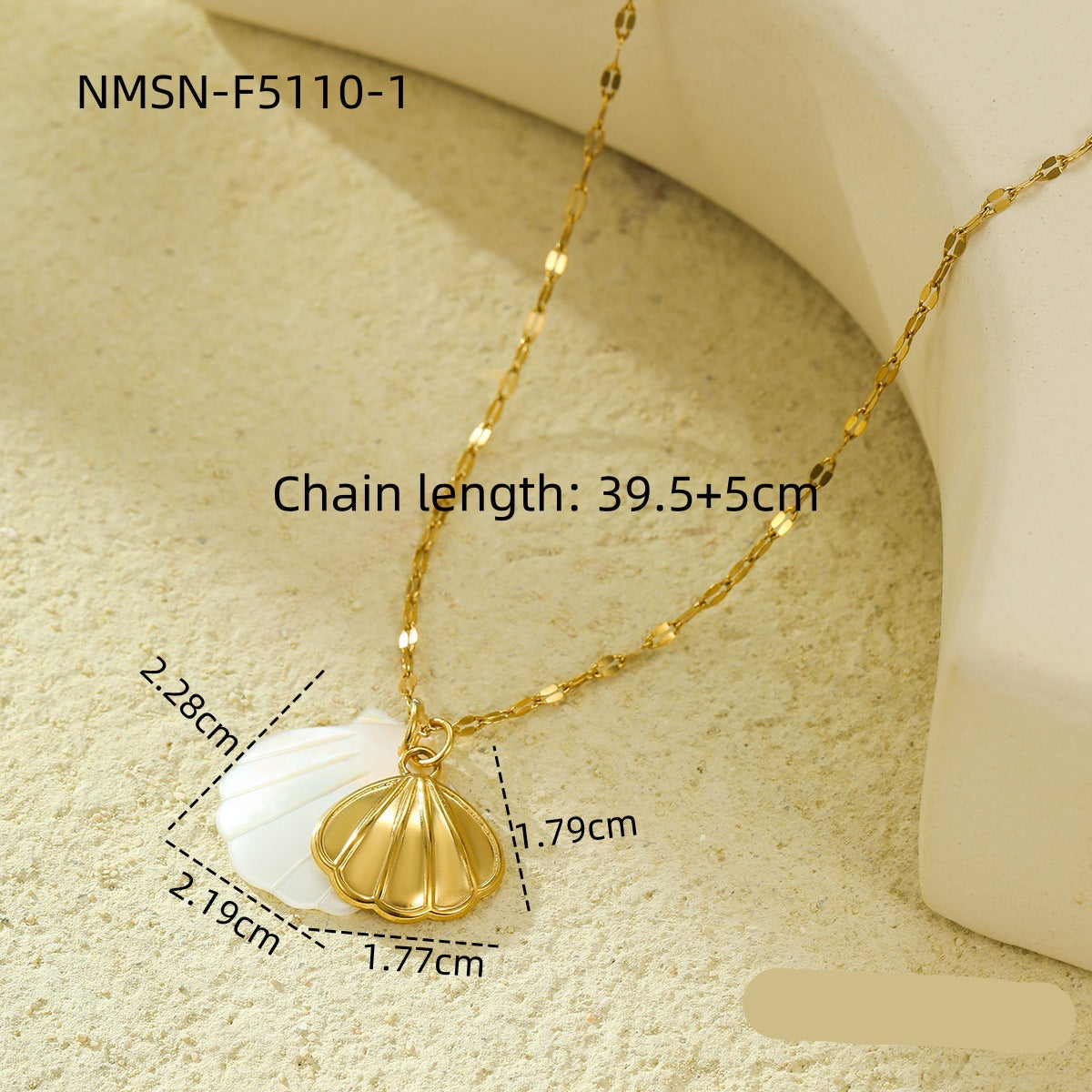Wholesale  Stainless steel Shell Beach Wind Ocean Series Pendant Necklace