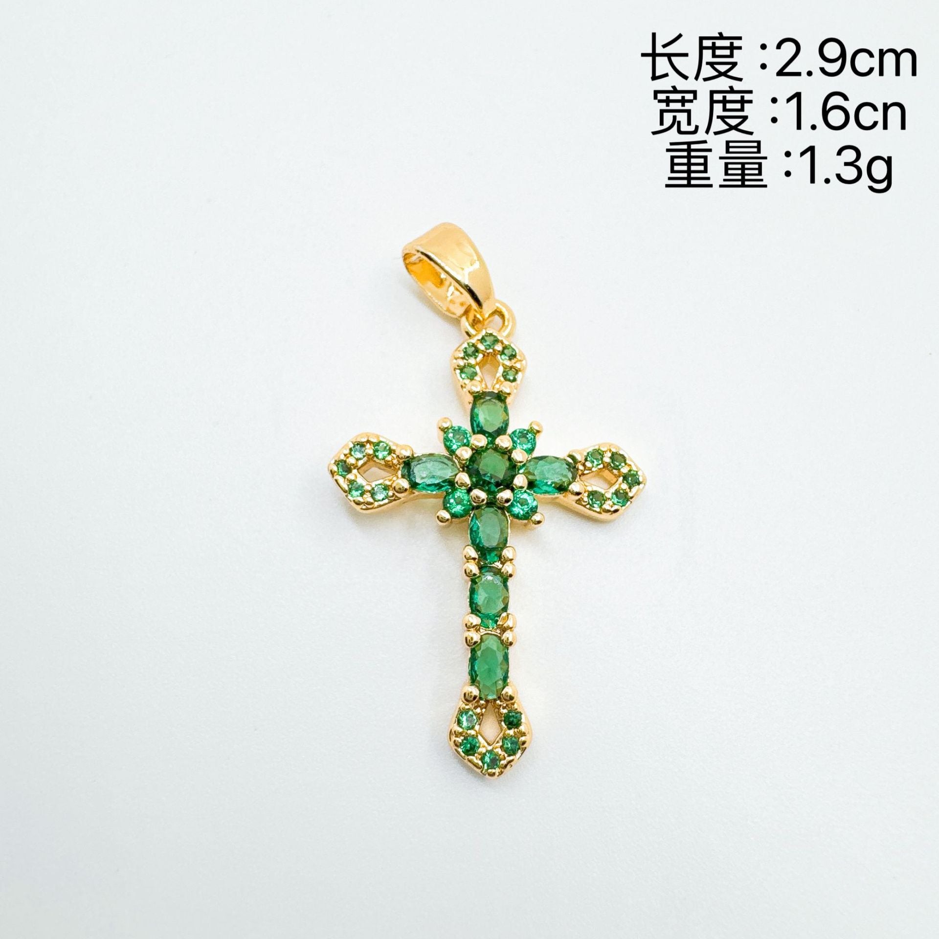 Wholesale Vintage Cross Necklace Pendant,  Gold Plated Copper
