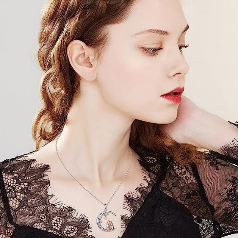 Wholesale Fox Moon star branch pendant necklace