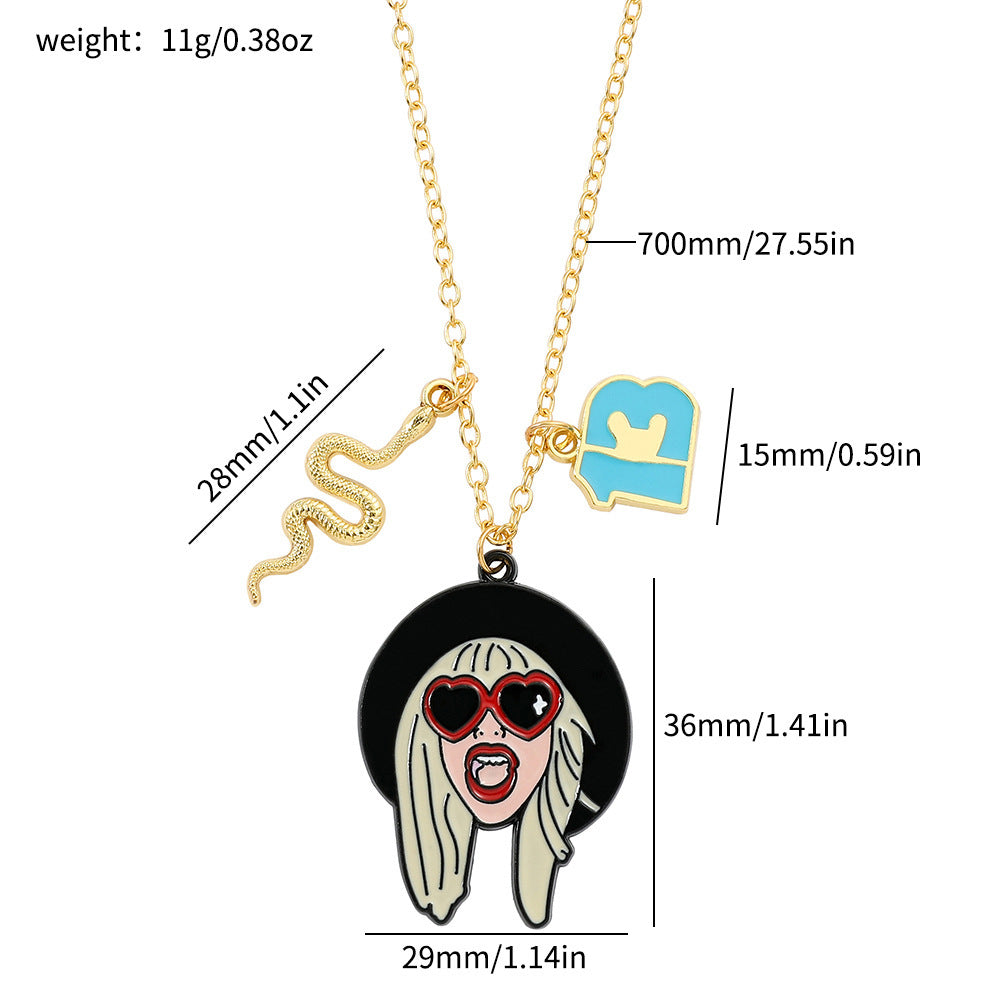 Wholesale Star Necklaces Metal Keychains ACC-NE-Zhuox003